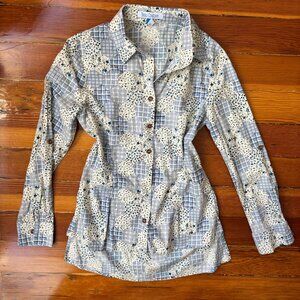 Cowgirl Western 100% Cotton Long Sleeve Patchwork Button Down Beau Couture